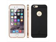 Baseus S IP6G 0753A 0.8 mm Fushion Pro Series Metal Bumper Frame Plus TPU Back Shell Combination Protective Case for iPhone 6 6S Rose Gol
