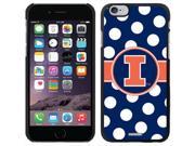 Coveroo University of Illinois Polka Dots Design on iPhone 6 Microshell Snap On Case