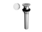 Westbrass D411 50 Grid Strainer Lav Drain with Overflow Holes Powder Coat White