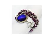 Glamfit Jewelry Viola Sterling Multi Woven Triple Wrap Fitness Tracking Bracelet Silver Violet