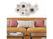 Stratton Home Decor SHD0216 Whimsical Wire Flowers Wall Decor 22.83 x 36 x 0.79 in.