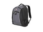 SwissGear 6719204406 Polyester Backpack Black Grey 18 in.