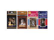 CandICollectables SPURS4TS NBA San Antonio Spurs 4 Different Licensed Trading Card Team Sets