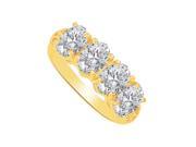 Fine Jewelry Vault UBNR81226Y147X5CZ CZ Four Stones Ring in 14K Yellow Gold 4 Stones