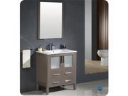 Fresca FVN6230GO UNS Fresca Torino Gray Oak Modern Bathroom Vanity with Integrated Sink 30 in.