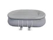 NorthLight Durable Apertured Oval Shaped Pool Cover with Rope Ties Gray 19.5 ft.