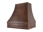 Premier Copper Products HV CORREA36 C2036BP 735 CFM Hand Hammered Copper Wall Mounted Correa Range Hood Screen Filters