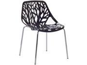 East End Imports EEI 651 BLK Stencil Chair in Black Plastic