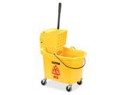Skilcraft NSN3433776 Mop Bucket Wringer Set 15.25 in. x 21 in. x 36.5 in. Yellow