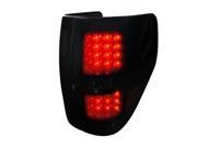 Spec D Tuning Led Tail Light Glossy Black Housing With Smoke Lens LT F15009BBLED TM