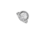 Fine Jewelry Vault UBLRBK26AGCZ 2 CT CZ Engagement Ring in Sterling Silver Setting