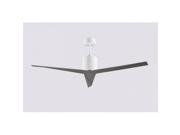 Atlas EK WH BN Eliza Three Bladed Paddle Fan in Gloss White With Brushed Nickel Blades