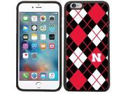 Coveroo 876 6566 BK FBC Nebraska Argyle Design on iPhone 6 Plus 6s Plus Guardian Case