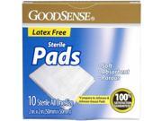Good Sense 2 x 2 in. Sterile Pads 10 Count Case of 72