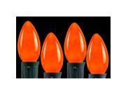 NorthLight Opaque Ceramic Orange C9 Christmas Replacement Bulbs Pack 4