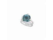 Fine Jewelry Vault UBRBYNRB4152AGBT Sterling Silver Ring With Checkerboard Cut Blue Topaz