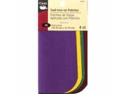 Dritz 55276 Iron On Twill Patches 5 in. x 5 in. 4 Pkg School Colors