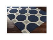 Artistic Weavers AWHL1023 7696 Holden Lennon Rectangle Hand Tufted Area Rug Navy 7 ft. 6 in. x 9 ft. 6 in.