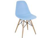 East End Imports EEI 180 LBU Wood Pyramid Side Chair in Light Blue