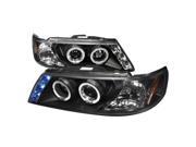 Spec D Tuning 2LHP SEN95JM TM Halo LED Projector Headlights for 95 to 99 Nissan Sentra Black 10 x 20 x 25 in.