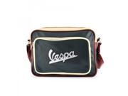 Vespa VPSB53 Horizontal Shoulder Bag with Logo Black 9.8 x 4.3 x 13.8 in.