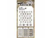 Stampers Anonymous MTS 11 Tim Holtz Mini Layered Stencil Set Pack of 3 Set No.11