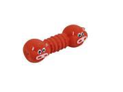 NorthLight Pig Bone Shaped Squeaky Latex Puppy Dog Chew Toy Red