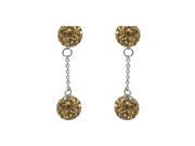 Dlux Jewels Champagne Crystal Earrings 6 x 8 mm