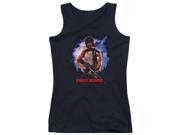Trevco Rambo First Blood Poster Juniors Tank Top Black Large