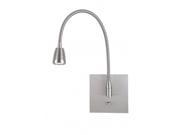 Accesslighting 72002LEDD BS TaskWerx Flex Wall Mounted Gooseneck LED Task Lamp Brushed Steel