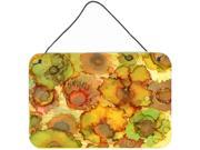 Carolines Treasures 8986DS812 Abstract Flowers in Yellows Oranges Wall or Door Hanging Prints