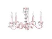 Jubilee Collection 71506 Chand 5 arm Glass Turret Pink