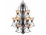 Golden Lighting 6029 363 EB Jefferson Etruscan Bronze 3 Tier Chandelier