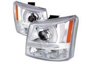 Spec D Tuning 2LHP SIV03 ABM Halo LED Projector Headlight for 03 to 06 Chevrolet Silverado Chrome 1 Piece 16 x 16 x 20 in.