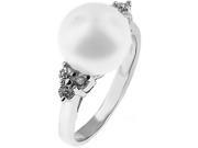 Doma Jewellery SSRL010W5 Sterling Silver Ring FW Pearl White Size 5
