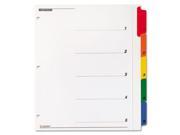 Cardinal Extra Wide Table of Cont. 5 Tab Dividers