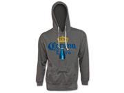Tees Corona Extra All Beer Pouch Mens Hoodie Grey Large