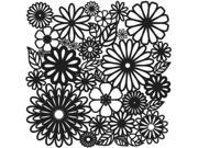 The Crafters Workshop TCW157S 6 in. x 6 in. Design Template Flower Frenzy