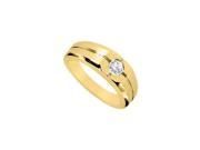 Fine Jewelry Vault UBM221Y14D Mens Diamond Ring 14K Yellow Gold 0.25 CT Diamonds
