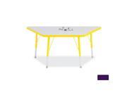 RAINBOW ACCENTS 6438JCT004 KYDZ ACTIVITY TABLE TRAPEZOID 24 in. x 48 in. 11 in. 15 in. HT GRAY PURPLE