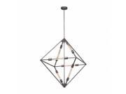 ELK Group International 66896 6 Laboratory 6 Light Chandelier Weathered Zinc 39 x 28 x 28 in.