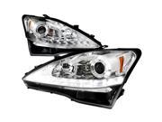 Spec D Tuning 2LHP IS25006 TM LED Projector Headlight for 06 to 09 Lexus IS250 Chrome 12 x 24 x 28 in.