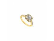 Fine Jewelry Vault UBJS3146AY14CZ CZ CZ Engagement Ring in 14K Yellow Gold 0.85 CT