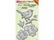 Stampendous CRS5083 Cling Stamp 7 x 5 in. Bird Blossom