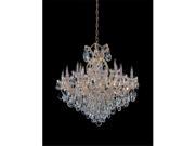 Maria Theresa Collection 4418 GD CL SAQ Maria Theresa Chandelier Draped in Swarovski Spectra Crystal