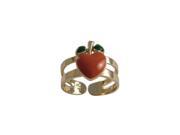 Dlux Jewels Peach Green Colored Peach Gold Tone Brass Ring