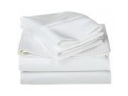 Egyptian Cotton 1000 Thread Count Stripe Sheet Set Full White