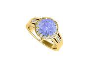 Fine Jewelry Vault UBUNR83556AGVYCZTZ Elegant Jewelry Gift Tanzanite CZ Ring 2.25 CT TGW 22 Stones