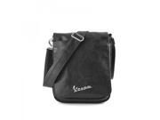 Vespa VPSC62 Ipad Eco Leather Shoulder Tote Bag Black 10.6 x 2.4 x 8.3 in.