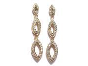 Dlux Jewels RS Wht Rose Gold White Cubic Zirconia Earrings